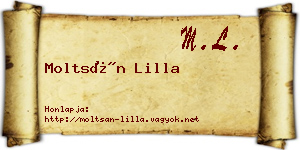 Moltsán Lilla névjegykártya